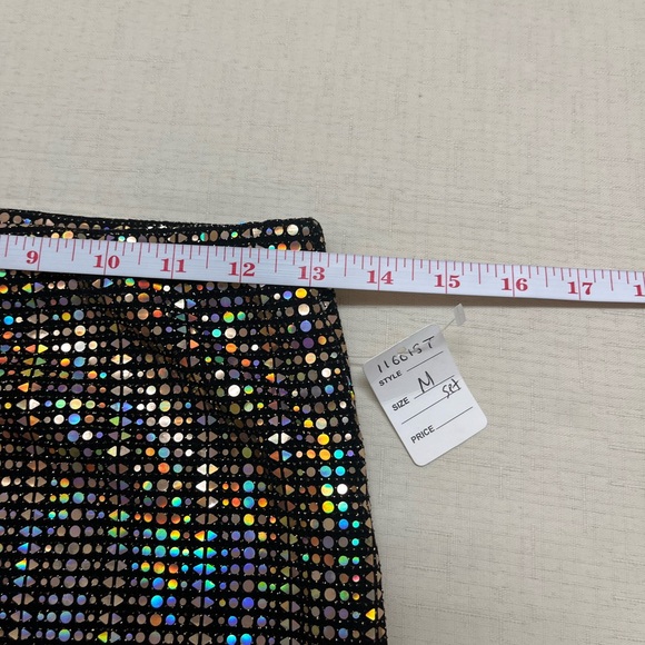 NWT Sabora M disco holographic skirt - Picture 4 of 9
